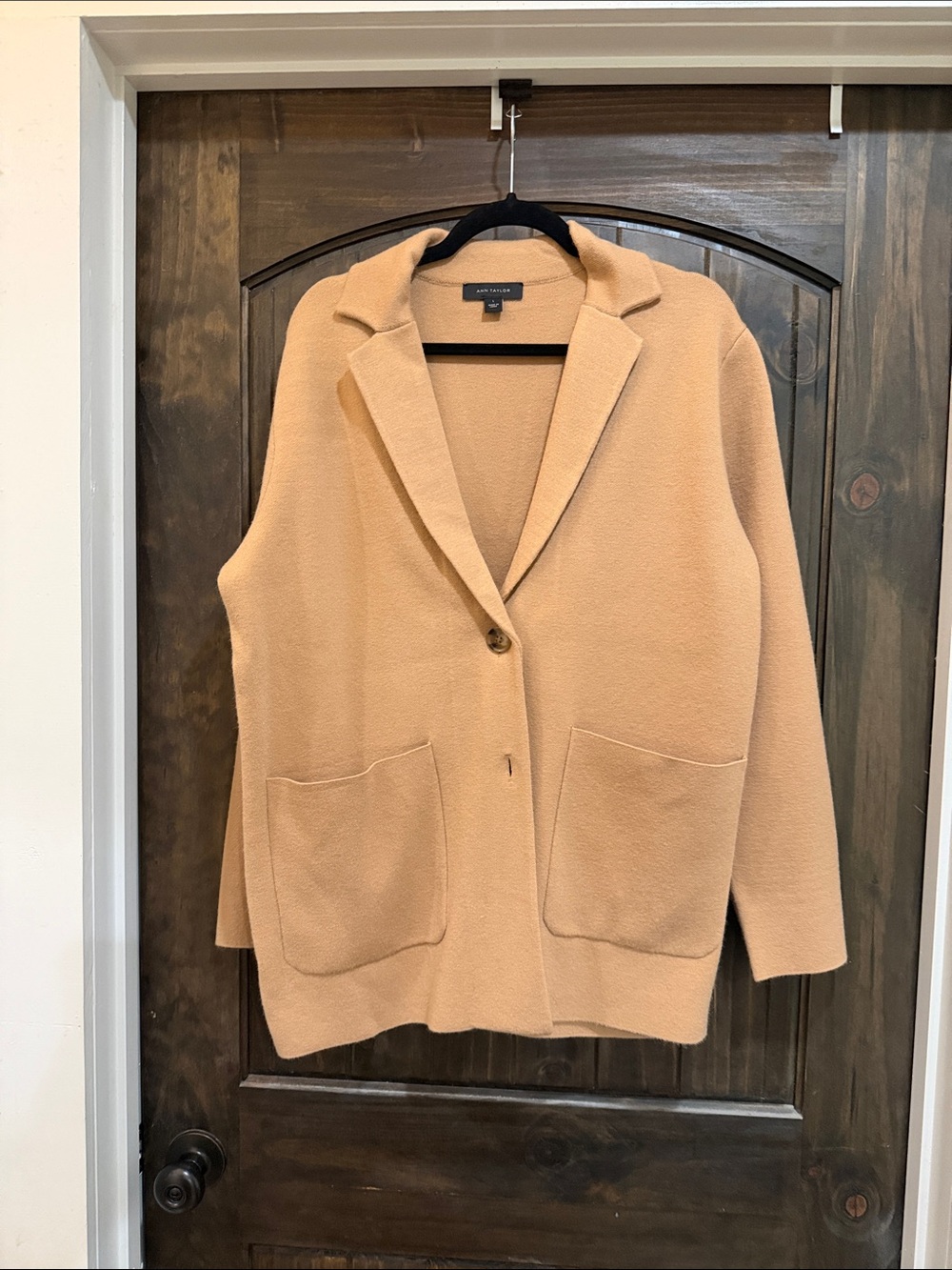 Ann Taylor Camel Knit Blazer Cardigan